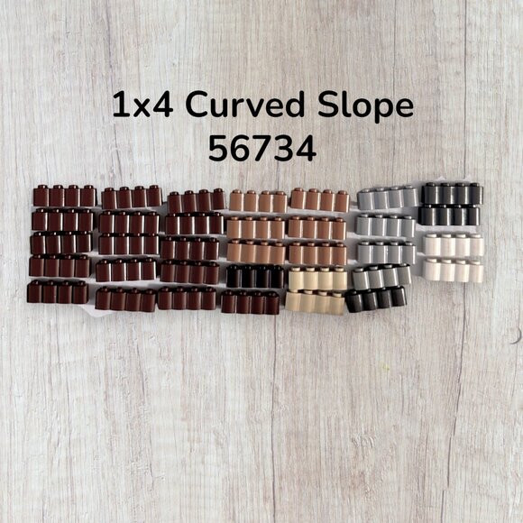 LEGO Grooves Masonry 1x2 1x4 Curved Slopes 15068 2877 98283 56734 Bulk Lot - Picture 5 of 11